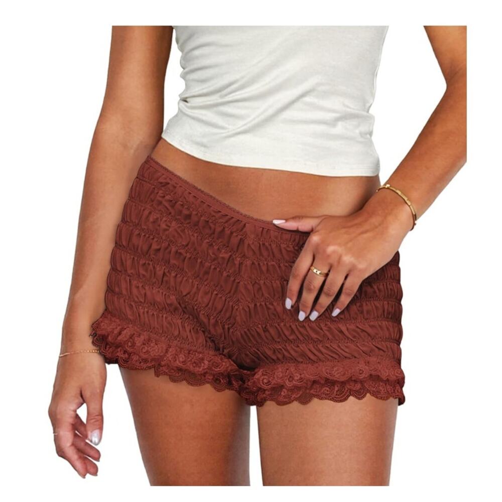 R262 NWT Luxveer Small Ruffle Bloomer Shorts R0000262